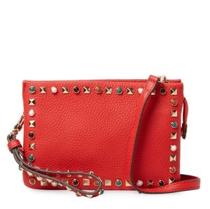 Vince Camuto Tysa Stud Leather Crossbody/Wristlet